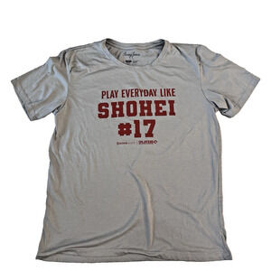 Shohei Ohtani Gray Swing Juice Baseball Mens T-Shirt Size Large EUC